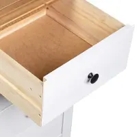 vidaXL Bijzetkast - Bijzetkasten - Kast - Kasten - Dressoir Panama Range 46x40x89 cm grenenhout wit