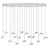 Eglo 17-lichts hanglamp Paratebueno 1 chroom