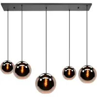 Stars of Light Glazen hanglamp Cordoba, dimbaar, koper, Woon-/ Eetkamer, Glas, Modern, hanglamp