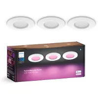 Philips Hue inbouwspot Slim 3-pack - White and color - 90mm