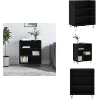 vidaXL Dressoir - Dressoirs - Opbergkast - Wandkast - Dressoir 57x35x70 cm bewerkt hout zwart