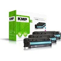 KMP Toner vervangt HP 305A, CE411A, CE412A, CE413A Compatibel Combipack Cyaan, Magenta, Geel 3400 bladzijden H-T196CMY 1233,0030