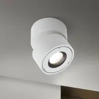 Orion Harvey buitenspot LED, wit, Ø 10 cm, gegoten aluminium Harvey, dimbaar, wit / opaal, Aluminium, Modern, LED buitenlamp