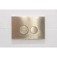 Qeramiq Push Metal Bedieningsplaat - voor Geberit UP320 inbouwreservoir - dualflush - ronde knoppen - metaal - messing geborsteld (goud) SW706200