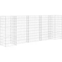 vidaXL Gabion plantenbak H-vormig 260x40x100 cm staaldraad