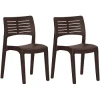 vidaXL Tuinstoelen 2 st polypropeen mokkakleurig