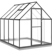 vidaXL Tuinkas met basisframe 224x169x202 cm aluminium antracietkleur