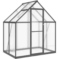 vidaXL Tuinkas met basisframe 169x114x195 cm aluminium antracietkleur