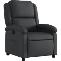vidaXL Relaxfauteuil Zwart Echt Leer