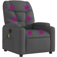 vidaXL Massagestoel verstelbaar stof donkergrijs