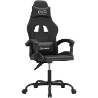vidaXL Gamingstoel, zwart, kunstleer