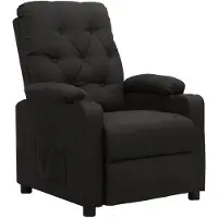 vidaXL Fauteuil verstelbaar stof zwart