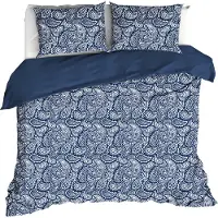 De Witte Lietaer Dekbedovertrek Igor Royal Blue Percal-260 x 200 / 220 / 240 cm | Extra Breed