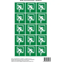 Stickerkoning Pictogram sticker E016C Evacuatievenster - 50x50mm 15 stickers op 1 vel