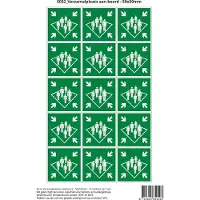 Stickerkoning Pictogram sticker E032 Verzamelplaats aan boord - 50x50mm 15 stickers op 1 vel