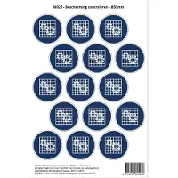 Stickerkoning Pictogram sticker M027 - Bescherming controleren - Ø50 mm - 15 stickers op 1 vel
