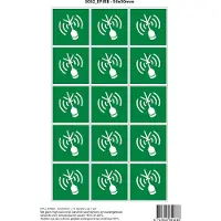 Stickerkoning Pictogram sticker E052 EPIRB - 50x50mm 15 stickers op 1 vel