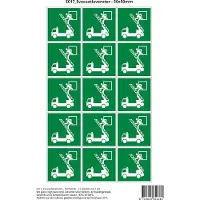 Stickerkoning Pictogram sticker E017 Evacuatievenster - 50x50mm 15 stickers op 1 vel