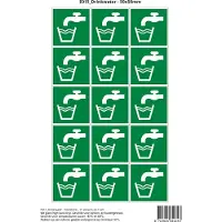 Stickerkoning Pictogram sticker E015 Drinkwater - 50x50mm 15 stickers op 1 vel