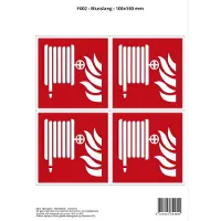 Stickerkoning Pictogram sticker F002 - Blusslang - 100x100mm - 4 stickers op 1 vel