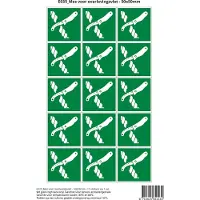Stickerkoning Pictogram sticker E035 Mes voor overlevingsvlot - 50x50mm 15 stickers op 1 vel