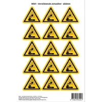 Stickerkoning Pictogram sticker W041 - Verstikkende atmosfeer - Δ50mm - 15 stickers op 1 vel