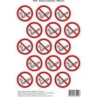 Stickerkoning Pictogram sticker P002 - Roken verboden - Ø 50mm - 15 stickers op 1 vel