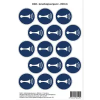 Stickerkoning Pictogram sticker M029 - Geluidssignaal geven - Ø50 mm - 15 stickers op 1 vel