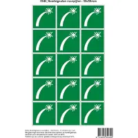 Stickerkoning Pictogram sticker E048 Noodsignalen vuurpijlen - 50x50mm 15 stickers op 1 vel