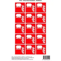 Stickerkoning Pictogram sticker F012 - Vaste blusinstallatie - 50x50mm - 15 stickers op 1 vel