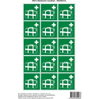 Stickerkoning Pictogram sticker E027 Medische noodtas - 50x50mm 15 stickers op 1 vel