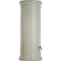 Graf regenton Zuil 500 L beige - met kraantje - met vulautomaat voor rechthoekige regenpijp