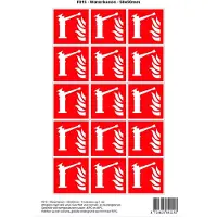 Stickerkoning Pictogram sticker F015 - Waterkanon - 50x50mm - 15 stickers op 1 vel