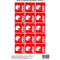 Stickerkoning Pictogram sticker F004B - Brandbestrijdingsmiddelen - 50x50mm - 15 stickers op 1 vel