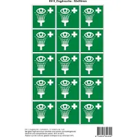 Stickerkoning Pictogram sticker E011 Oogdouche - 50x50mm 15 stickers op 1 vel