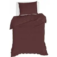 Fonq Fresh Dekbedovertrek Aubergine-140 x 200 / 220 cm | 1-Persoons