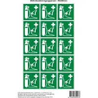 Stickerkoning Pictogram sticker E028 Beademingsapparaat - 50x50mm 15 stickers op 1 vel