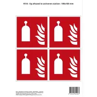 Stickerkoning Pictogram sticker F014 - Op afstand te activeren station - 100x100mm - 4 stickers op 1 vel