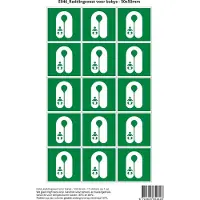 Stickerkoning Pictogram sticker E046 Reddingsvest voor babys - 50x50mm 15 stickers op 1 vel