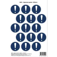 Stickerkoning Pictogram sticker M001 - Algemeen gebod - 50 x 50mm - 15 stickers op 1 vel