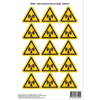 Stickerkoning Pictogram sticker W005 - Niet-ioniserende straling - Δ50mm - 15 stickers op 1 vel