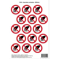 Stickerkoning Pictogram sticker P010 - Aanraken verboden - Ø 50mm - 15 stickers op 1 vel