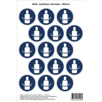 Stickerkoning Pictogram sticker M046 - Gasflessen vastmaken - Ø50 mm - 15 stickers op 1 vel