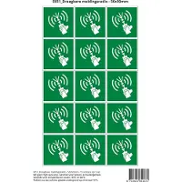 Stickerkoning Pictogram sticker E051 Draagbare meldingsradio - 50x50mm 15 stickers op 1 vel
