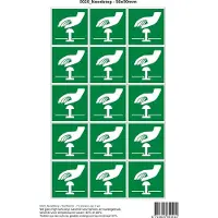 Stickerkoning Pictogram sticker E020 Noodstop - 50x50mm 15 stickers op 1 vel