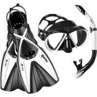 Mares Aquazone Set X One Marea Snorkeling Set Wit,Zwart L-XL