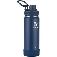Takeya Actives 18 oz Geïsoleerde RVS Waterfles met Spoutdeksel, Premium Kwaliteit, Middernacht Blauw