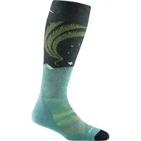 Darn Tough - Women's Aurora Over the Calf Lightweight Cushion - Skisokken S, turkoois