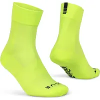 Gripgrab - Lightweight SL Performance Zomer Fietssokken 1 Paar Coolmax Wielersport Sokken Regular Cut - Geel Hi-Vis - Unisex - Maat XS (35-38)