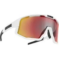 Bliz - Zonnebrillen - Fusion Matt White Smoke W Red Multi voor Unisex - Wit
